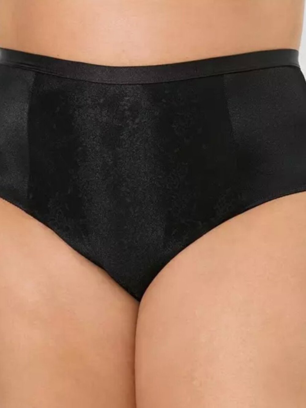 Torrid Microfiber High Rise Brief 360 Smoothing Panty Size 1X Black Lace